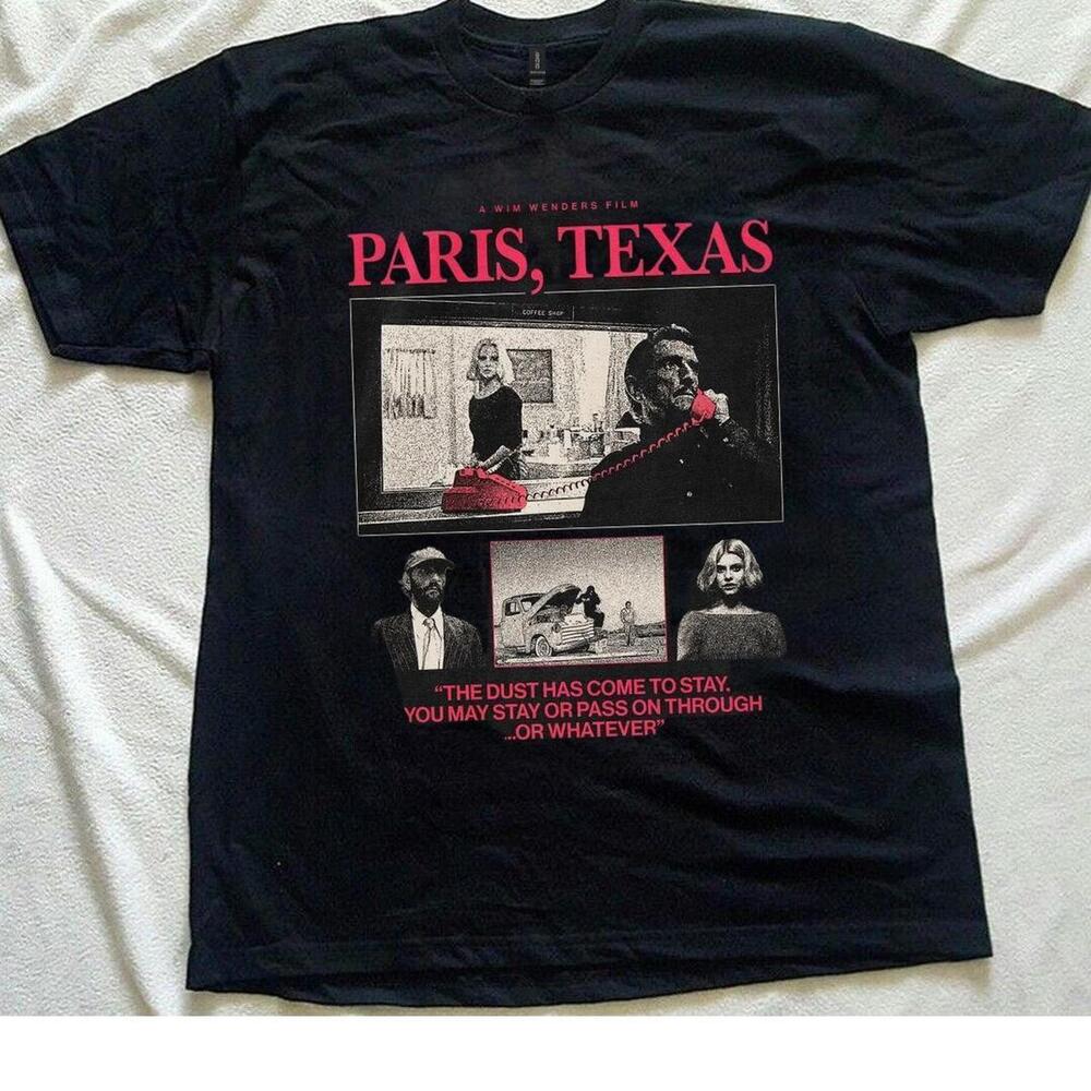 Black And Red Paris Texas Movie Promo Tee Movies